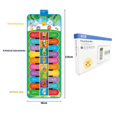 Килимок музичний 638-13 (24/2) 49 х 3 х 125 см, на батарейках, музичні інструменти, ноти, запис, режим пам“яті, музика, в коробці