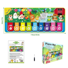 Килимок музичний 638-25 (40) 110 х 3 х 43 см, на батарейках, музичні інструменти, ноти, звуки тварин, запис, режим пам“яті, музика, в коробці