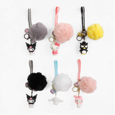 Брелок C 70834 (50) ЦІНА ЗА 12 ШТУК В УПАКОВЦІ, герой, середня висота - 5 см, металева фурнітура, ремінець, хутряна кулька, у пакеті