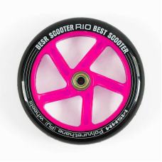 Колесо для самоката WH-7208/145 (35) ЦІНА ЗА 2 ШТУКИ В УПАКОВЦІ, матеріал PU, діаметр 145мм, колір РОЖЕВИЙ, з підшипниками