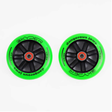 Колесо для трюкового самоката WL-0036/110 (50) “Skyper“, колір зелений, 110мм PU,  підшипники ABEC-7, ЦІНА ЗА 2 ШТУКИ В УПАКОВЦІ