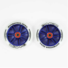 Колесо для трюкового самоката WL-0093/110 (50) “Skyper“, колір білий, 110мм PU,  підшипники ABEC-7, ЦІНА ЗА 2 ШТУКИ В УПАКОВЦІ