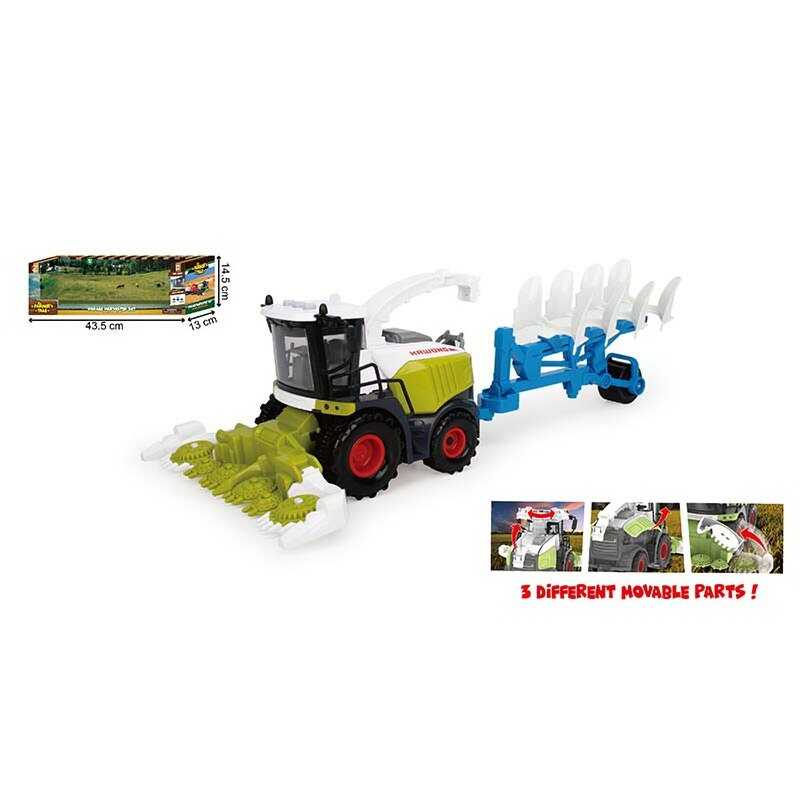 Комбайн 550-9 C (36/2) комбайн, плуг, інерція, підсвічування, звуки, рухомі елементи, на батарейках, в коробці