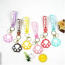 Брелок C 72427 (50) ЦІНА ЗА 12 ШТУК В УПАКОВЦІ, “Лапка”, силіконовий ремінець, кільце, карабін, в пакеті