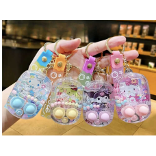 Брелок C 73127 (24) ЦІНА ЗА 12 ШТУК В УПАКОВЦІ водна гра, герой, кульки в середині, металеве кільце, карабін, гумовий ланцюжок, в пакеті