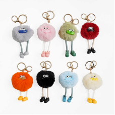 Брелок M 17954 (600) ЦІНА ЗА 1 ШТУКУ, висота - 10 см, текстиль, кільце, карабін