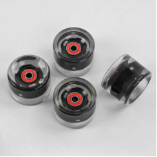 Комплект коліс для пенні борда SK-485 (25) “Best Board” /ЦІНА ЗА 4ШТ/ колір ЧОРНИЙ, зі світлом, підшипник ABEC-7, жорсткість 84А, розмір 60х45мм