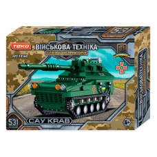 Конструктор “Військова техніка“ 10568 (72) “Teko“, 531 деталь, самохідна гаубиця “САУ CRAB”, в коробці