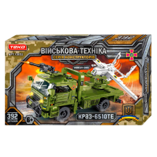 Конструктор “Військова техніка“ 12052 (18/2) “Teko“, 392 деталі, “КРАЗ-6510ТЕ” та “СОКІЛ-300”, в коробці