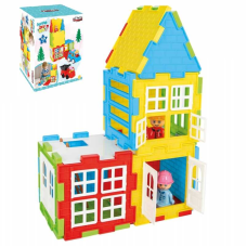 Конструктор 03-561 (4) Pilsan, “Будиночок”, 40 елементів, машинка, чоловічки, в коробці