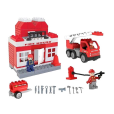 Конструктор 03-610 Pilsan (6) “Пожежна станція“, 3 герої, машинка, аксесуари, інструкція, в коробці