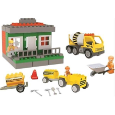 Конструктор 03-611 Pilsan (6) “Спецтехніка“, 3 герої, машинка, аксесуари, інструкція, в коробці