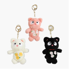 Брелок M 18452 (600) ЦІНА ЗА 1 ШТУКУ,  “Котик”, висота - 14 см, металева фурнітура, ВИДАЄТЬСЯ МІКС