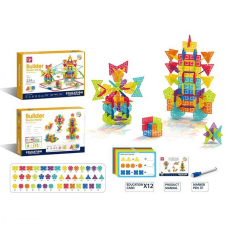 Конструктор 188-632 (24) 224 деталі, маркер “пиши-стирай”, картки із завданнями, в коробці