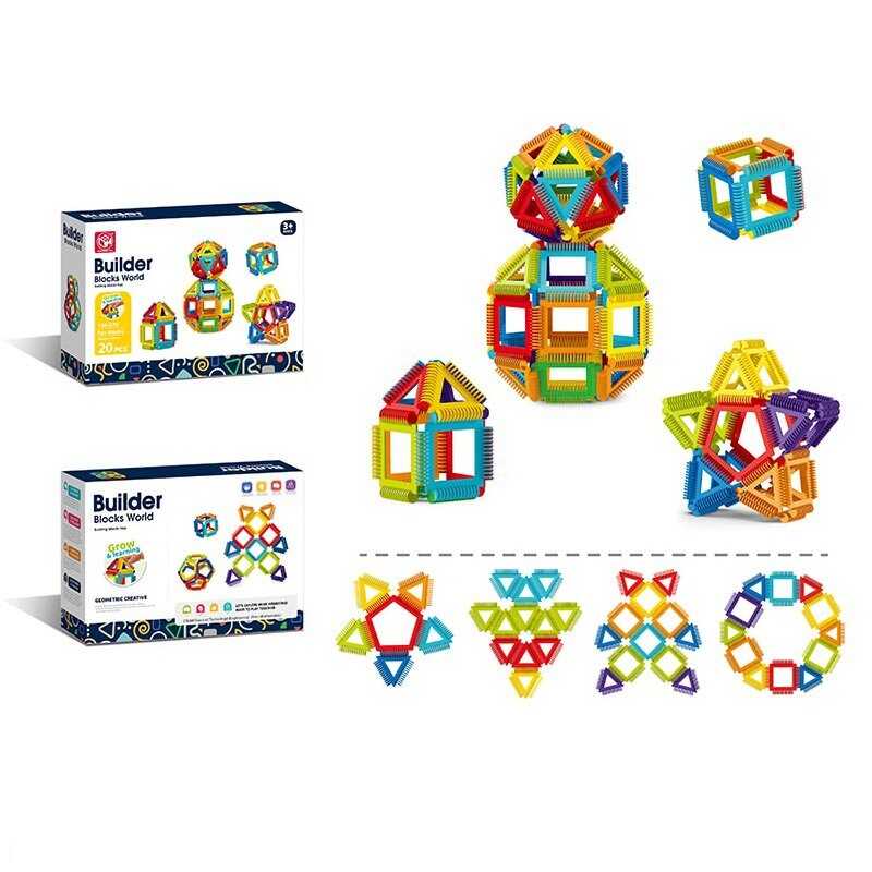 Конструктор 188-670 (60) 20 деталей, геометричні фігури, в коробці