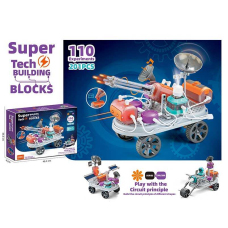 Конструктор 2250 J (12) 201 деталь, ліхтарик, мікрофон, динамік, платформа на колесах, в коробці