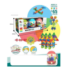 Конструктор 303-18 (8) ЦІНА ЗА 3 ШТУКИ В БЛОЦІ, 65 деталей