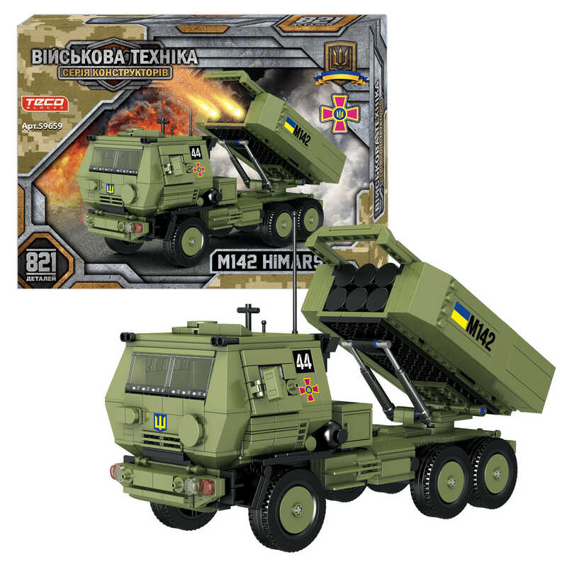 Конструктор 59659 (12) “Teko“, 821 деталь, “M142 HIMARS”, в коробці