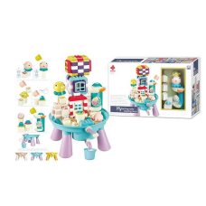 Конструктор 77018 (8) 179 елементів, столик, водяні іграшки, кухлик, антиковзкі наліпки, інструкція, в коробці