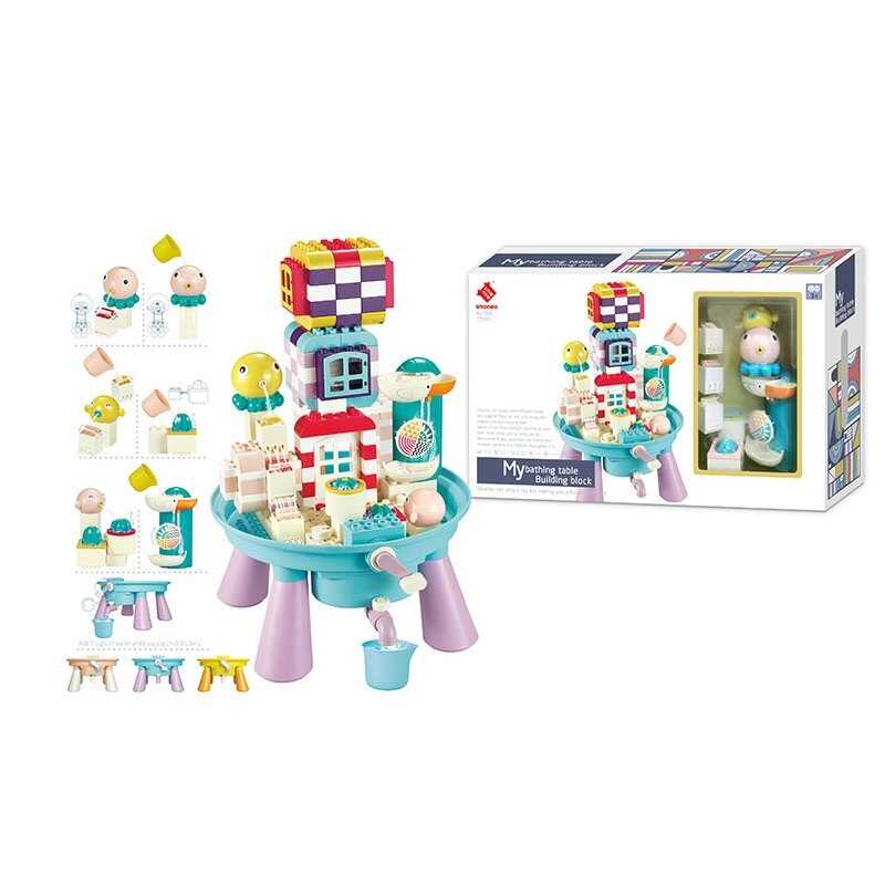 Конструктор 77018 (8) 179 елементів, столик, водяні іграшки, кухлик, антиковзкі наліпки, інструкція, в коробці Конструктор 77018 (8) 179 елементів, столик, водяні іграшки, кухлик, антиковзкі наліпки, інструкція, в коробці