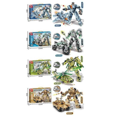 Конструктор 8009-8012 (20) “Трансформер“, 4 види, 2 варіанти збірки, в коробці, ВИДАЄТЬСЯ ТІЛЬКИ МІКС ВИДІВ