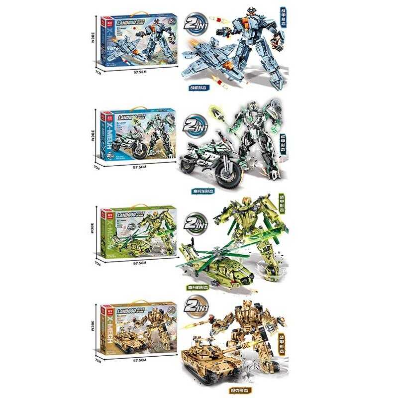 Конструктор 8009-8012 (20) “Трансформер“, 4 види, 2 варіанти збірки, в коробці, ВИДАЄТЬСЯ ТІЛЬКИ МІКС ВИДІВ