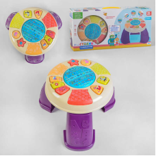 Ігровий музичний столик 41706 (18) “TK Group“, ОЗВУЧУВАННЯ УКРАЇНСЬКОЮ МОВОЮ, підсвічування, звуки, 2 пісні, мелодії, в коробці