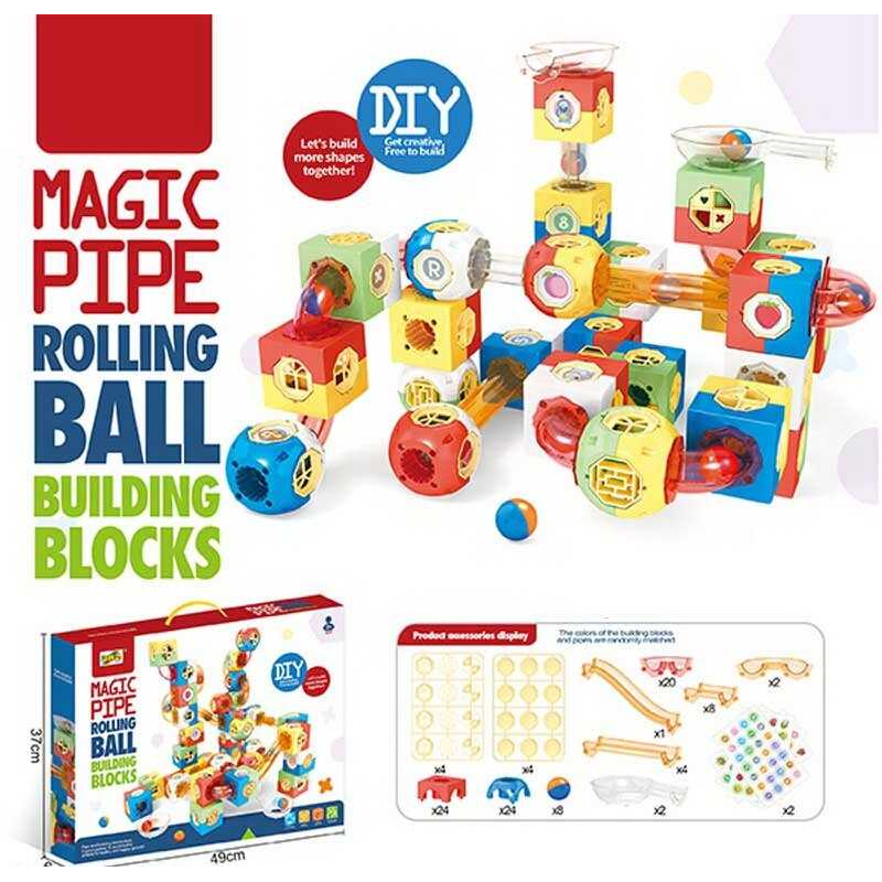 Конструктор D 0182 (18/2) кульки, тунелі, наліпки, в коробці