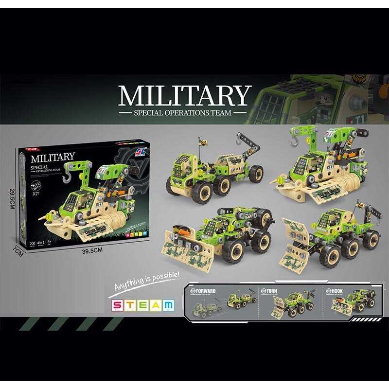 Конструктор J 6606 (24/2) 200 деталей, гумові шини, в коробці