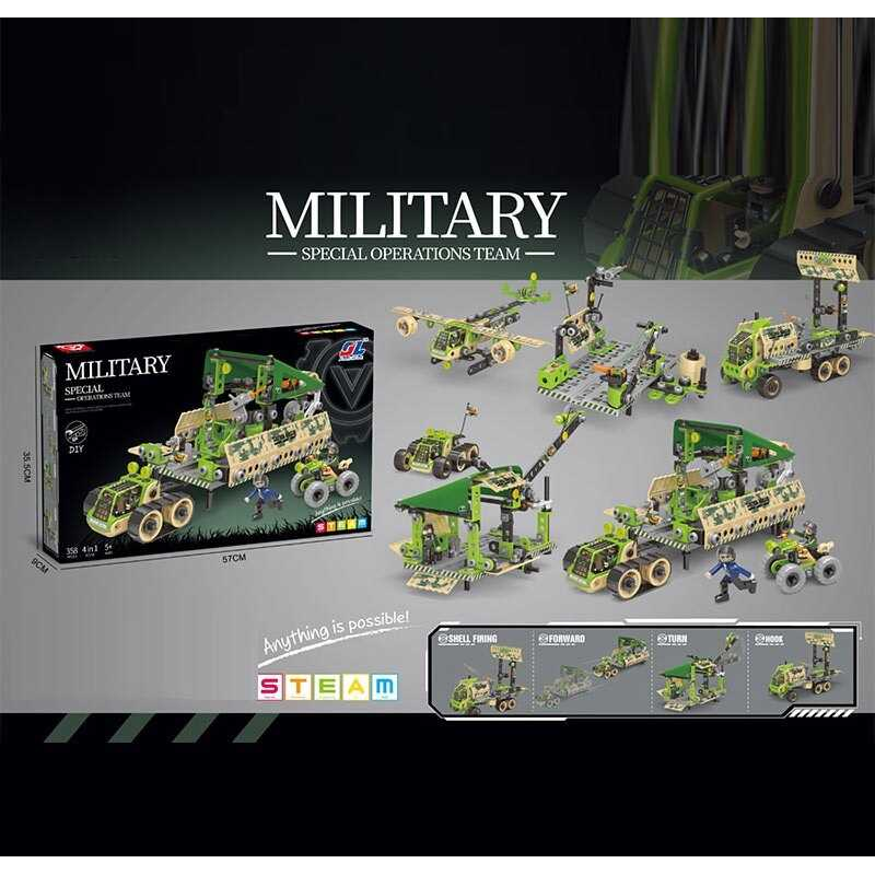 Конструктор J 6611 (12) 358 деталей, гумові шини, в коробці