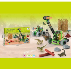 Конструктор J 6612 (24/2) 104 деталі, інструменти, ігрові фігурки, гумові шини, в коробці