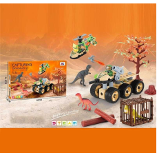 Конструктор J 6613 (24/2) 94 деталі, інструменти, ігрові фігурки, гумові шини, в коробці