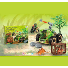 Конструктор J 6614 (24/2) 118 деталей, інструменти, ігрові фігурки, гумові шини, в коробці