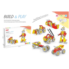 Конструктор J 7718 (18/2) 196 елементів, інструменти, пластикові та гумові деталі, в коробці